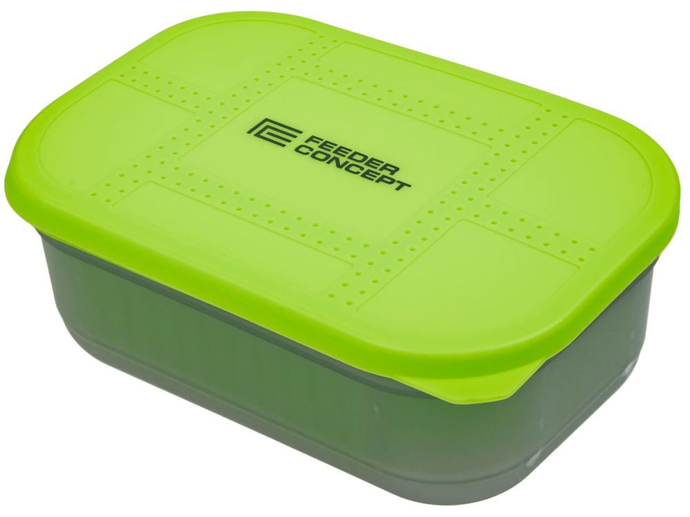 Коробка рыболовная для прикормки и насадки с вентилируемой крышкой и лотком FC FEEDER BAIT BOX 170×115×65