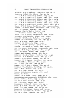 List of family genealogies in Library of Connecticut Historical Society | Нет автора