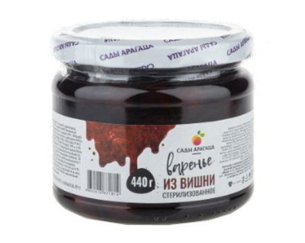 Варенье из Вишни 440г Сады Арагаца Армения