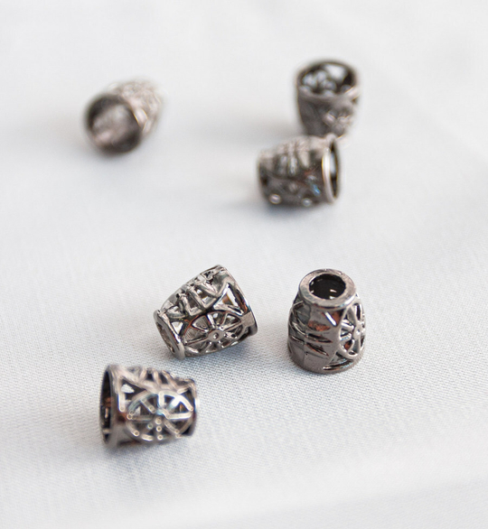 Наконечник метал, черненый, резной №4074