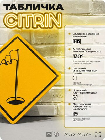 Табличка декоративная "Лунка для гольфа" на дверь и стену, спортивная, информационная, декоративный знак, 24,5х24,5 см, пластиковая, Айдентика Технолоджи
