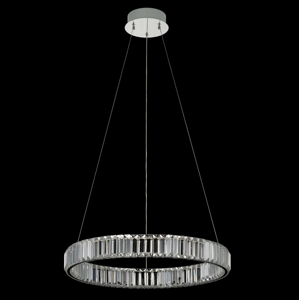 Citilux Чезаре CL338161 LED Люстра хрустальная с пультом Хром
