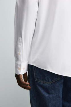 ZARА РУБАШКА КЛАССИЧЕСКОГО КРОЯ, БЕЛЫЙ