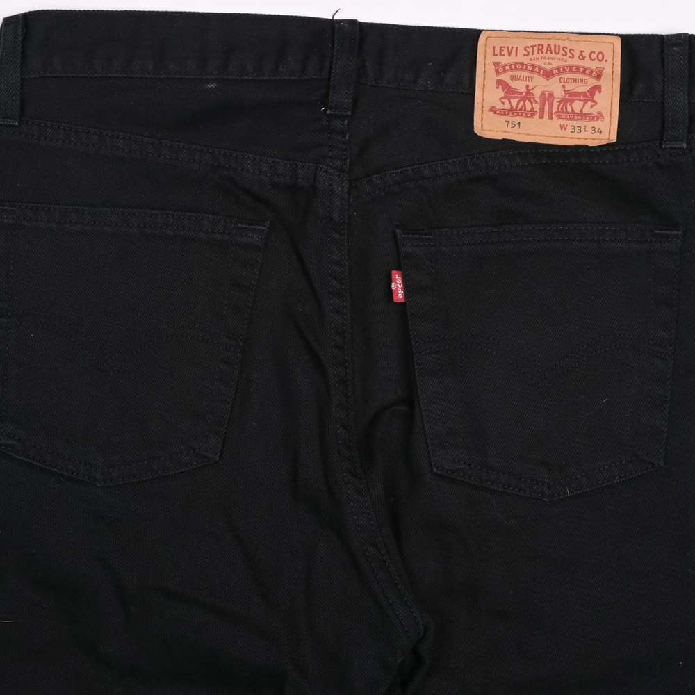 Черные винтажные джинсы Levi's 751, М (33х34)
