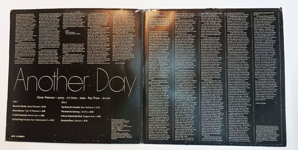 Винтажная виниловая пластинка LP The Oscar Peterson Trio Another Day (Germany 1971)