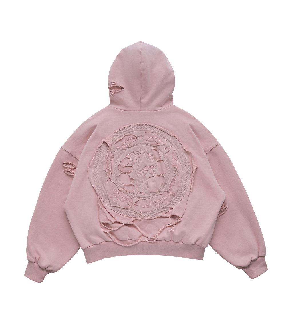 DOPECLVB FOREVER ZIP HOODIE (PINK)