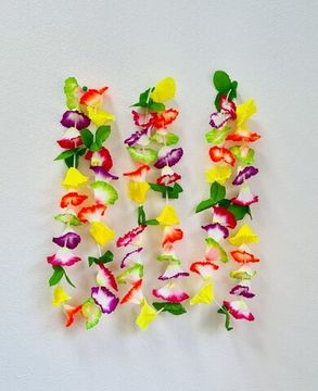 Гавайский набор (ожерелье, венок, браслеты 2 шт.)