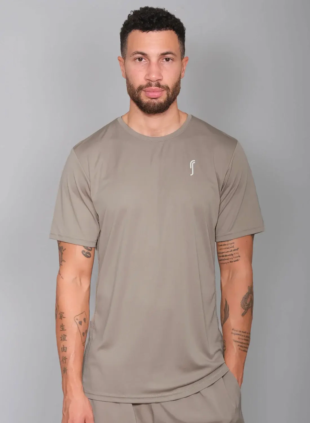 Мужская футболка RS Performance Tee Side Mesh Solid Taupe/White (232M000105/000)