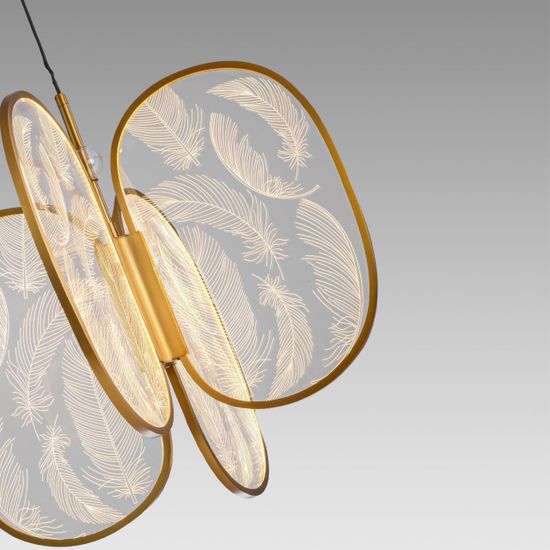 6664/53L L-VISION ODL_EX24 143 Подвесной светильник античн бронза/металл/акрил IP20 LED 54W 3000Лм 3000K PIUMA