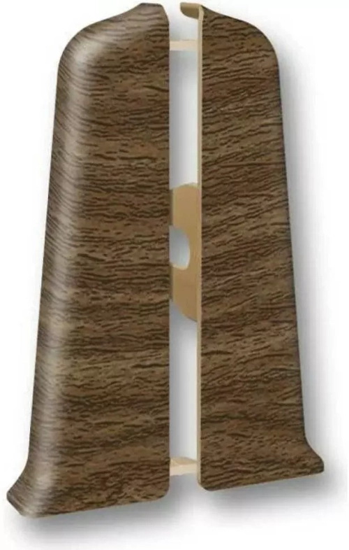 Торцевые (пара) для плинтуса 55мм "Деконика", 291 Орех