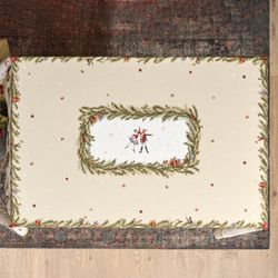 СКАТЕРТЬ "ЩЕЛКУНЧИК" 140Х180СМ БЕЖЕВЫЙ,100%ХЛОПОК , ТВИЛ