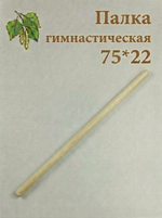 Палка гимнастическая бодибар деревянная детская 75 см
