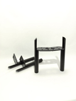 "Мебельные ножки стальные Штыки" Черные - 4 шт, 13 см