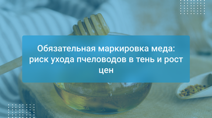 Обязательная маркировка меда: риск ухода пчеловодов в тень и рост цен