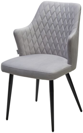 Стул HERMAN 360 град. BM-4 СВЕТЛО-СЕРЫЙ, велюр / черный каркас М-City