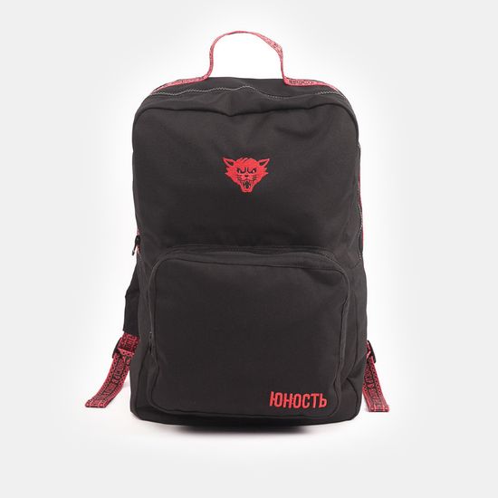Рюкзак ЮНОСТЬ  Кот - лого Черный