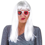 Парик карн Классик белый 50см