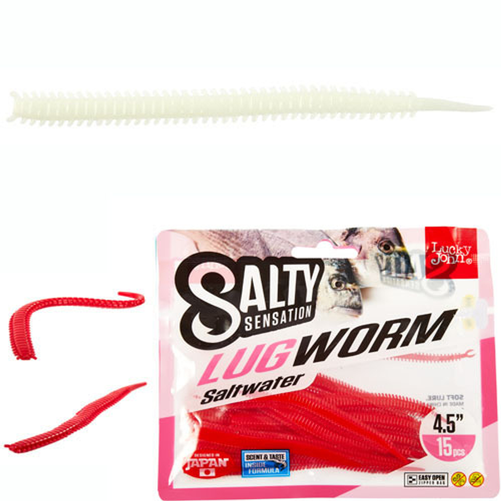 Черви съедоб. искусст. LJ Salty Sensation LUGWORM 4.5in (11,40)/F33 15шт.