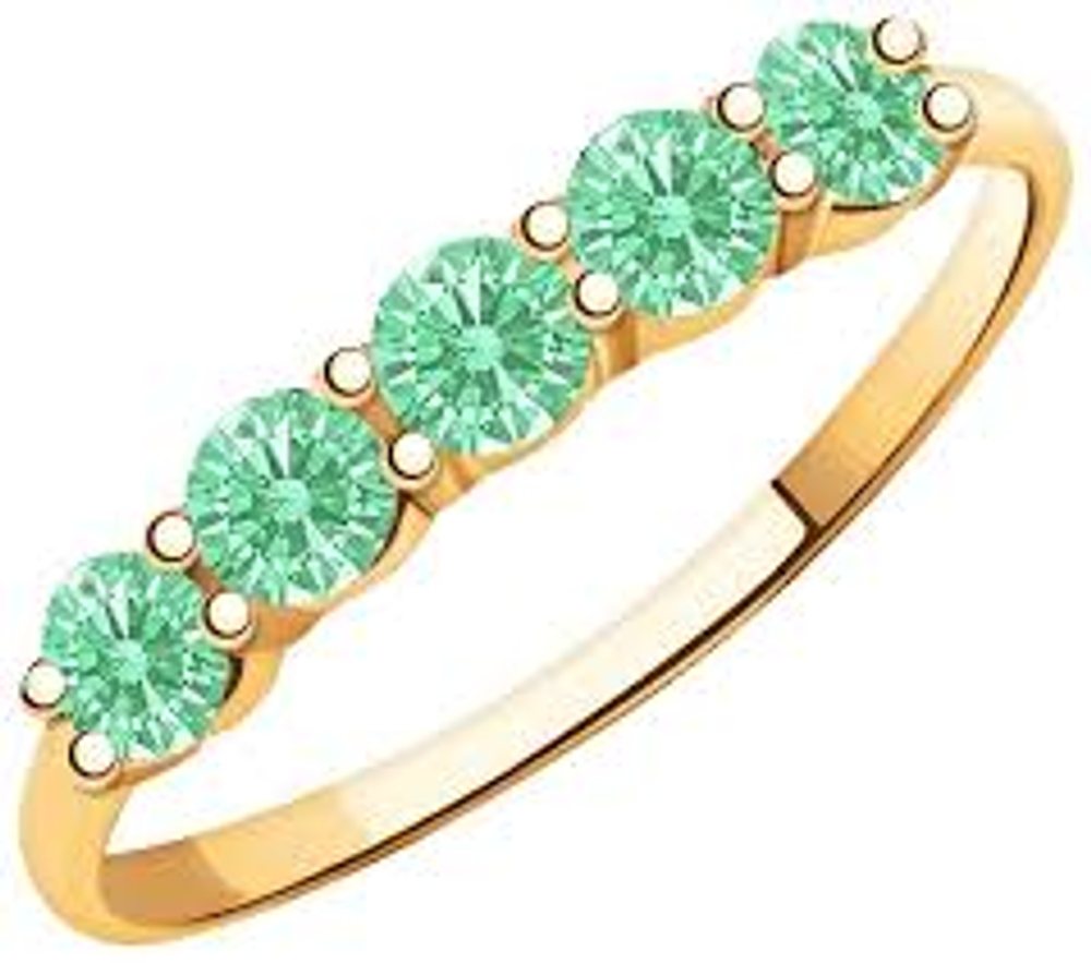 Кольцо из золота с фианитами