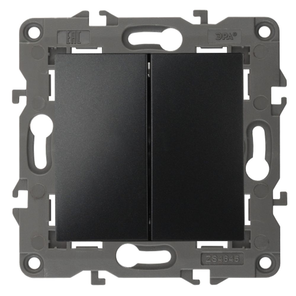 Переключатель ЭРА Elegance 14-1112-05 перекрёстный двойной 10АХ-250В антрацит