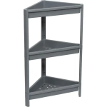 Полка угловая VIKEA подвесная 3-х ярусная (серый)