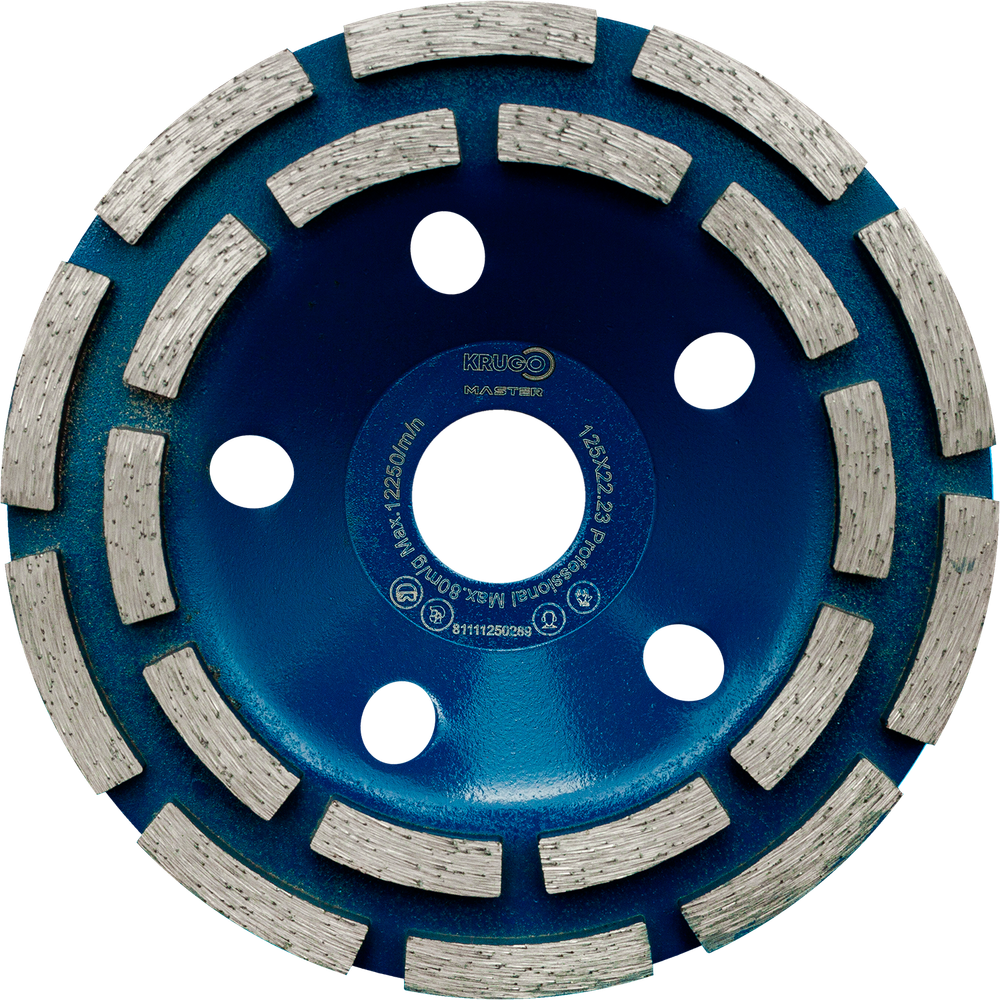Чашка алмазная двухрядная KRUGO MASTER 125x22,23x5mm, 81111250289