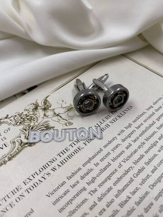 Запонки серебристые " Подшипник"