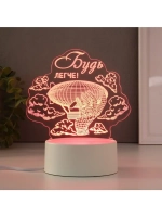 Светильник 3D ночник RISALUX «Будь легче», LED RGB, от сети