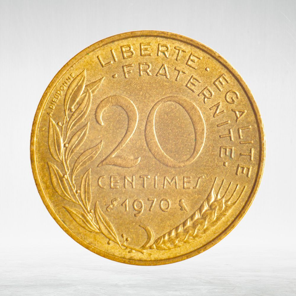 France, 20 Centimes 1970 - Marianne, VF