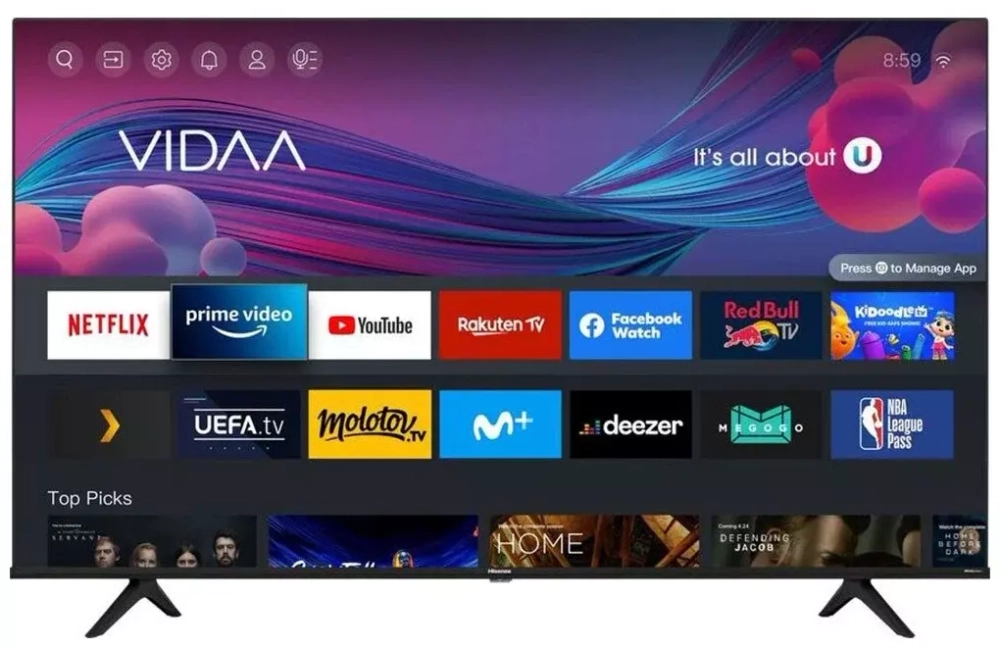 Телевизор ЖК Hisense 58" 58A6BG (4K Ultra HD 3840x2160, Smart TV) черный