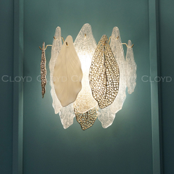 Бра Cloyd SENEGAL-A W3 / выс. 33 см - с золот. листьями - золото (арт.20110)