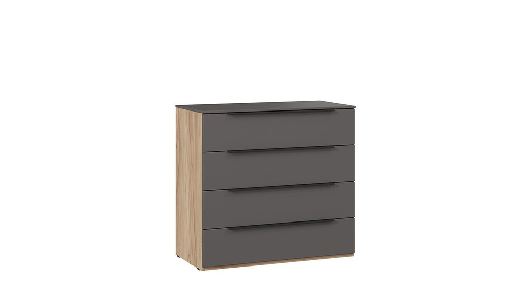 Комод для одежды с ящиками Белый Жемчуг/Белый софт 4 ящика 90х45х84 см