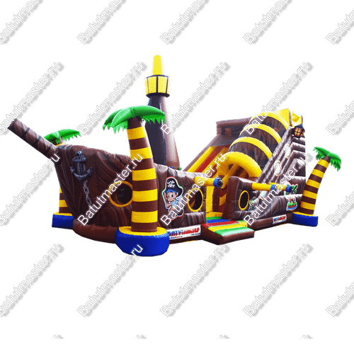 Надувной корабль "Пираты Карибского моря", 11*5,5*6 м