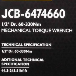 Ключ моментный 60-330Нм, 1/2'' JCB JCB-6474660