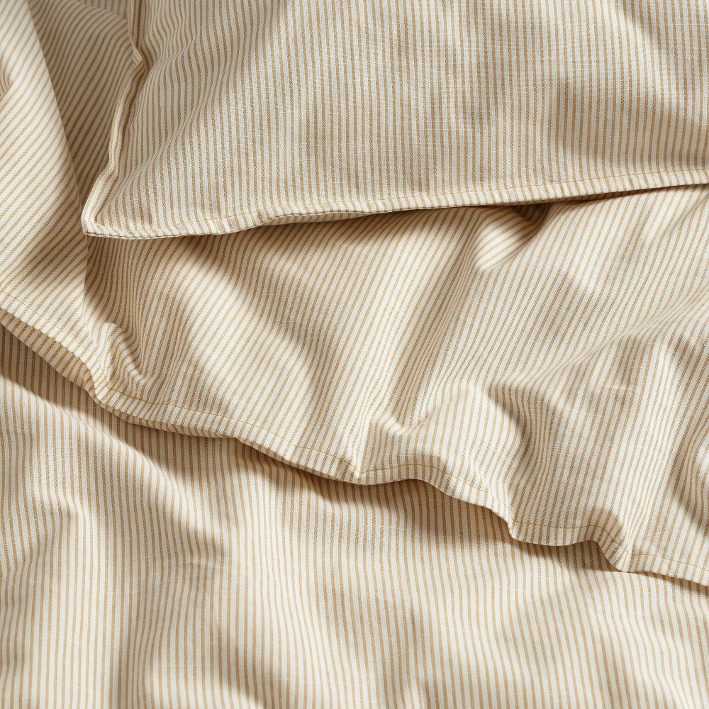 Комплект постельного белья IKEA BERGPALM (БЕРГПАЛМ), Односпальный, Бежевый, 150x200, 50x80 см