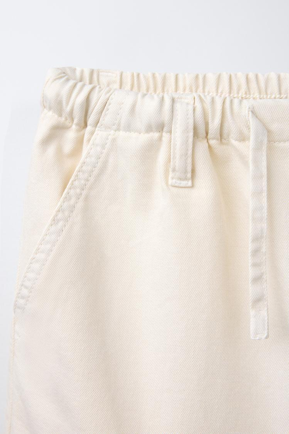 ZARA БРЮКИ WIDE LEG, ВАНИЛЬНЫЙ