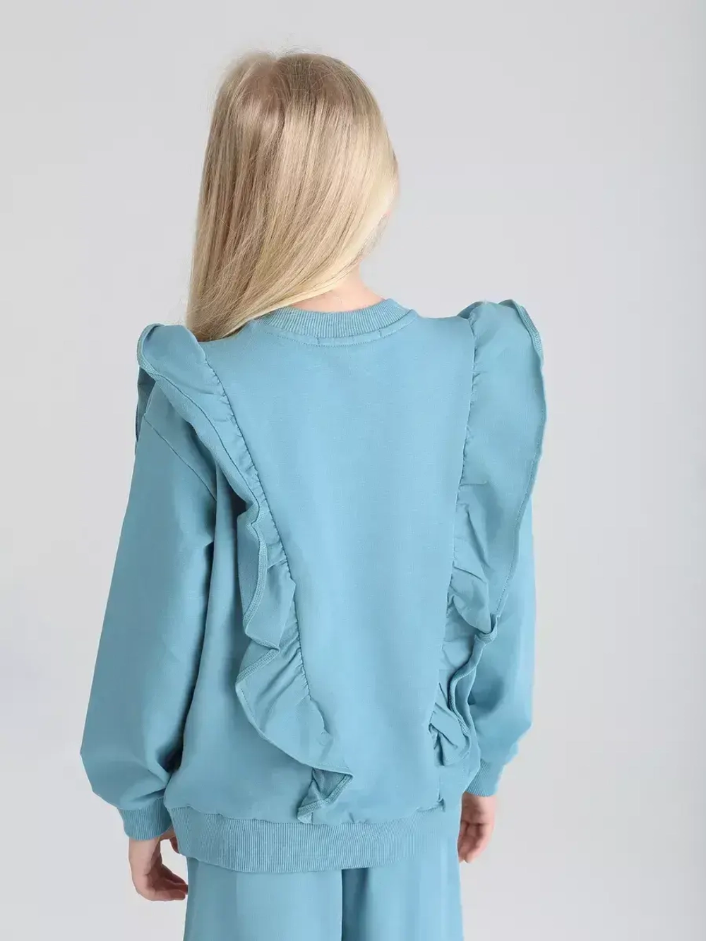 Костюм для девочки с брюками-палаццо на осень