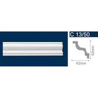 СОЛИД Плинтус потолочный, пенополистирол С13/50 42х42мм (2м)