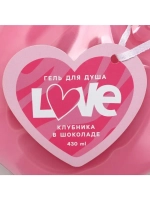 Гель для душа Love, 430 мл, аромат клубники в шоколаде, Чист