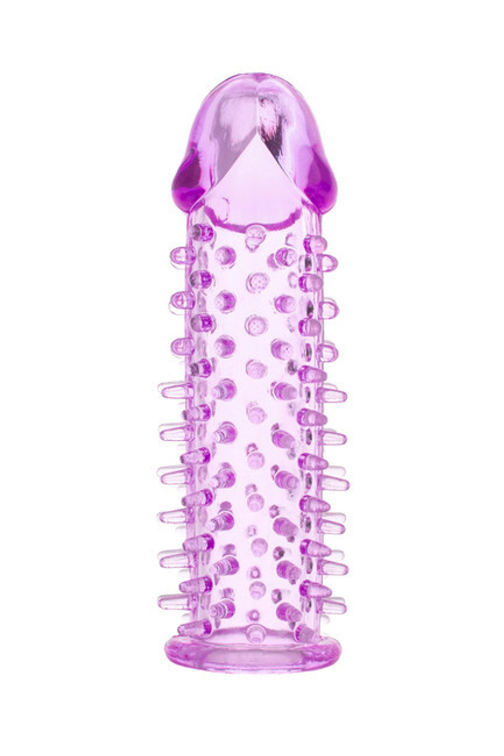 Стимулирующая силиконовая насадка с "усиками" Toyfa (Цвет: прозрачный фиолетовый)