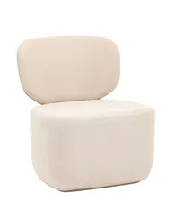 Кресло Спейс спинка экокожа, сиденье шенилл бежевый