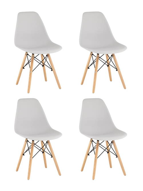 Стул Eames Style DSW светло-серый x4 (разборный каркас)
