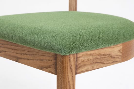 Стул Бари (дуб тон Светлый дуб, ткань  002 - Galaxy Green)