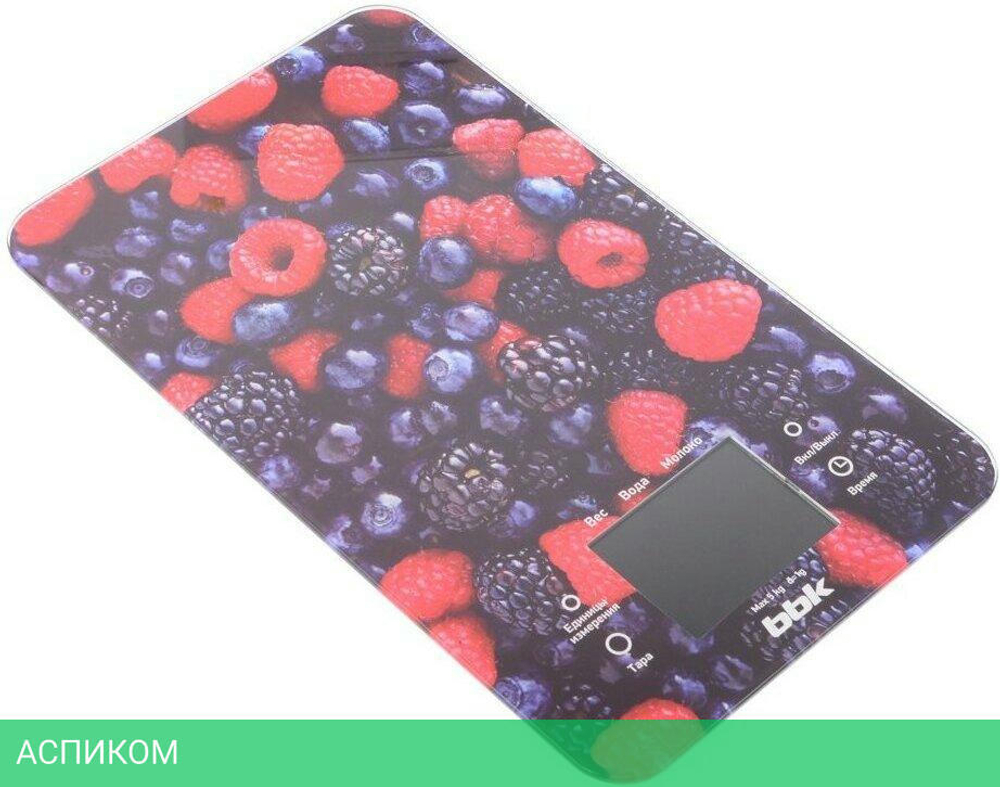 Кухонные весы BBK KS107G лесные ягоды Red/Black