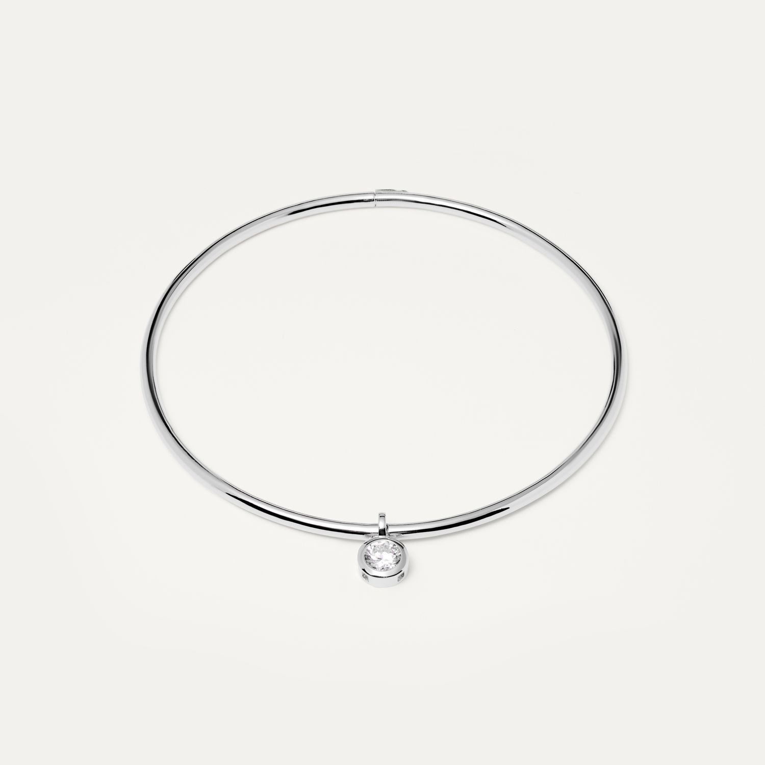 Чокер Silver Rigid Frame Necklace – Clear Round