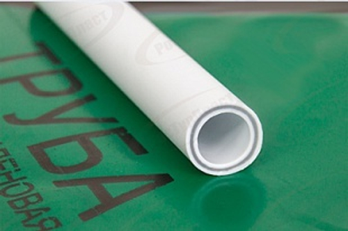 Труба PPR стекловолокно  25х3,5, PN20 4м белый, РТП (100/25)