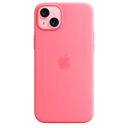 Силиконовый чехол с поддержкой MagSafe Apple Silicone Case для iPhone 15 Plus, Pink (Розовый)