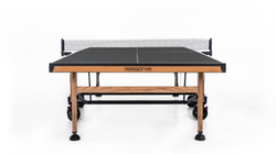 Теннисный стол складной для помещений "RASSON PREMIUM T01 Indoor" (274 х 152,5 х 76 см, натуральный дуб) с сеткой