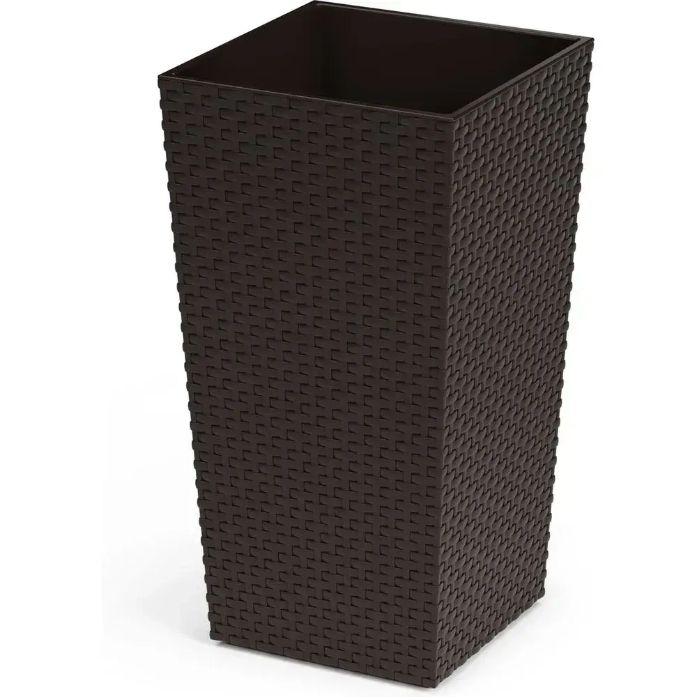 Кашпо напольное Ротанг 285х515мм (со вставкой)(мокко) (комплект 5 шт)