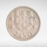 Portugal, 2.50 Escudos, 1974, VF